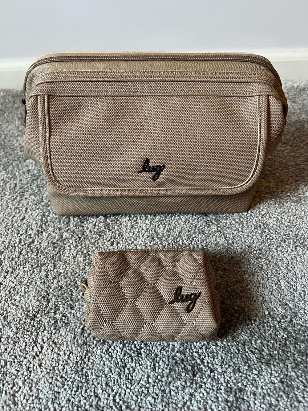 Lug Via and Choo Choo mini vl Matt luxe sand NWOT